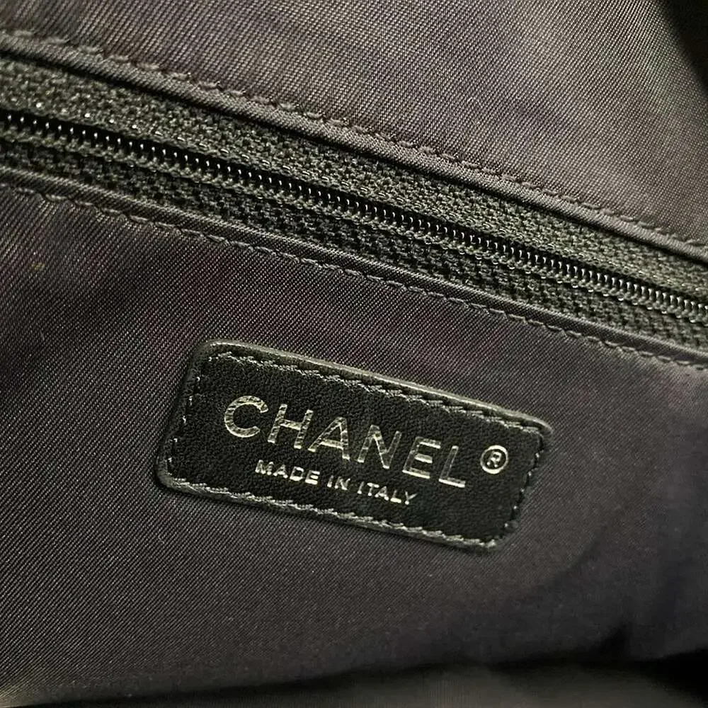 Chanel Paris Biarritz Tote GM Handbag Coated Canvas Nylon Leather